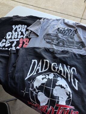 Dad Gang Graphic Short Sleeve Tee - Black/Grey